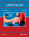 Canadian Journal of Emergency Medicine雜志封面